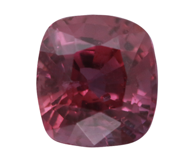 COLOUR: BROWNISH PINK  
POLARISCOPE: ANISOTROPIC
RI: 1.762-1.771
PLEOCHROISM: BROWN / PURPLISH PINK 
SPECTRUM: Cr SPECTRUM,EMISSION LINE IN RED
S.G: 
SHORT WAVE UV: VERY WEAK RED 
LONG WAVE UV: WEAK RED 
MICROSCOPIC CHARACTERISTICS: CRYSTALS,NEGATIVE CRYSTALS,CLUSTERS