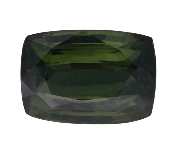 COLOUR: DARK BROWNISH GREEN
POLARISCOPE: ANISOTROPIC
RI: NEGATIVE READING 
PLEOCHROISM: GREEN / YELLOWISH GREEN
SPECTRUM: LINE AT 653nm
S.G: 
SHORT WAVE UV: WEAK CHALKY
LONG WAVE UV: INERT
MICROSCOPIC CHARACTERISTICS: CRYSTALS,INTERNAL FEATURES 
