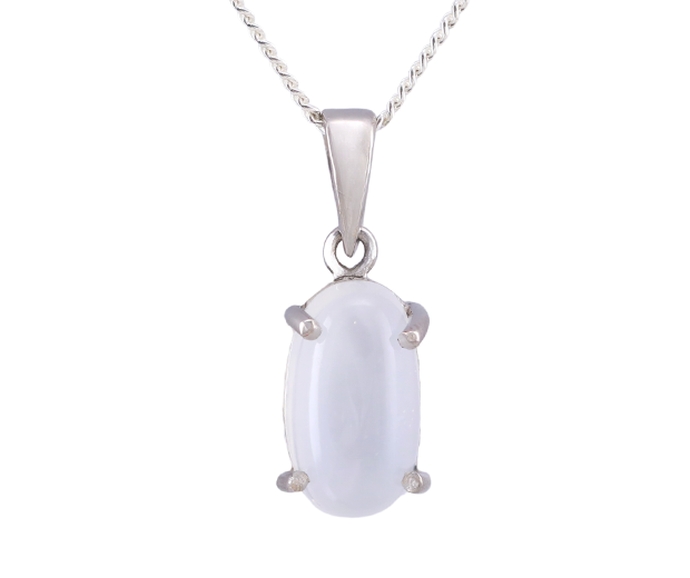 18KT WHITE GOLD PENDANT SET WITH 01 MOONSTONE
